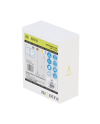 ANDRÓMEDA * Colgante LED 5W 3000K W/T Cristal